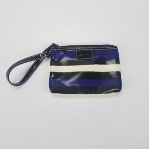 [Nine West] Wristlet Black Blue White Stripe